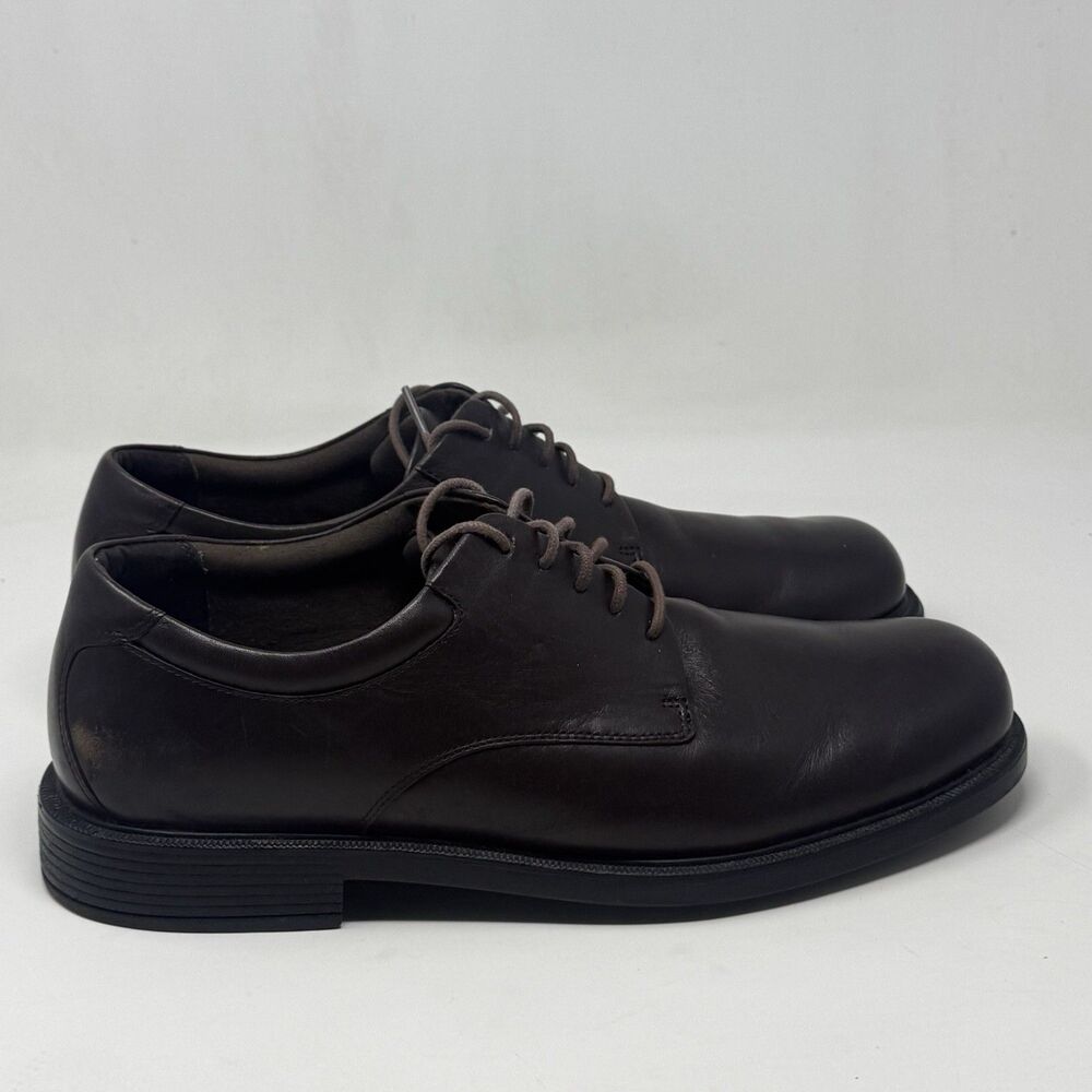 Rockport Margin Derby Shoes Mens 14 M Brown Leather Plain Toe Business NO INSOLE